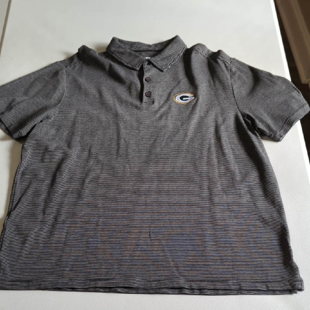 Tommy Bahama Charcoal GREEN BAY PACKERS Polo Shirt L